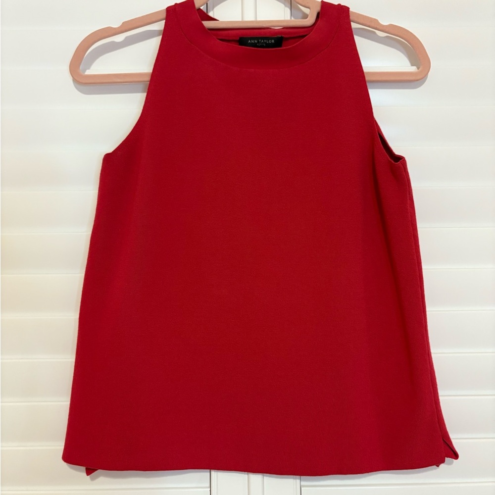 Ann Taylor Bold Red Tank Top